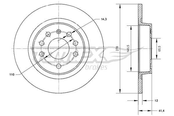 Bremžu diski TOMEX Brakes TX 70-81 1