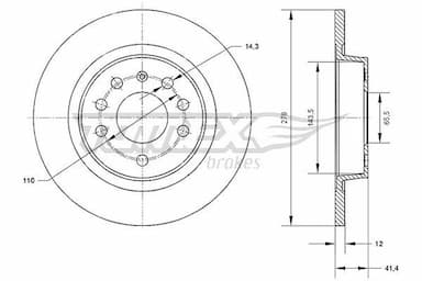 Bremžu diski TOMEX Brakes TX 70-81 1