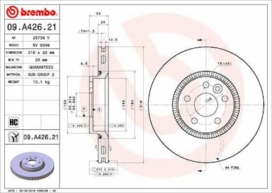 Bremžu diski BREMBO 09.A426.21 1