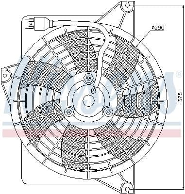 Ventilators, Motora dzesēšanas sistēma NISSENS 85371 1