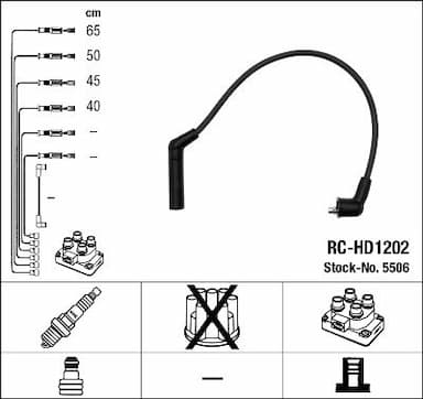 Augstsprieguma vadu komplekts NGK 5506 1