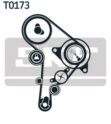 Ūdenssūknis + Zobsiksnas komplekts SKF VKMC 01130-2 2