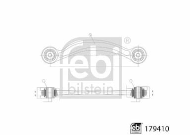 Neatkarīgās balstiekārtas svira, Riteņa piekare FEBI BILSTEIN 179410 3