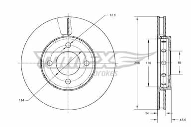 Bremžu diski TOMEX Brakes TX 73-84 1