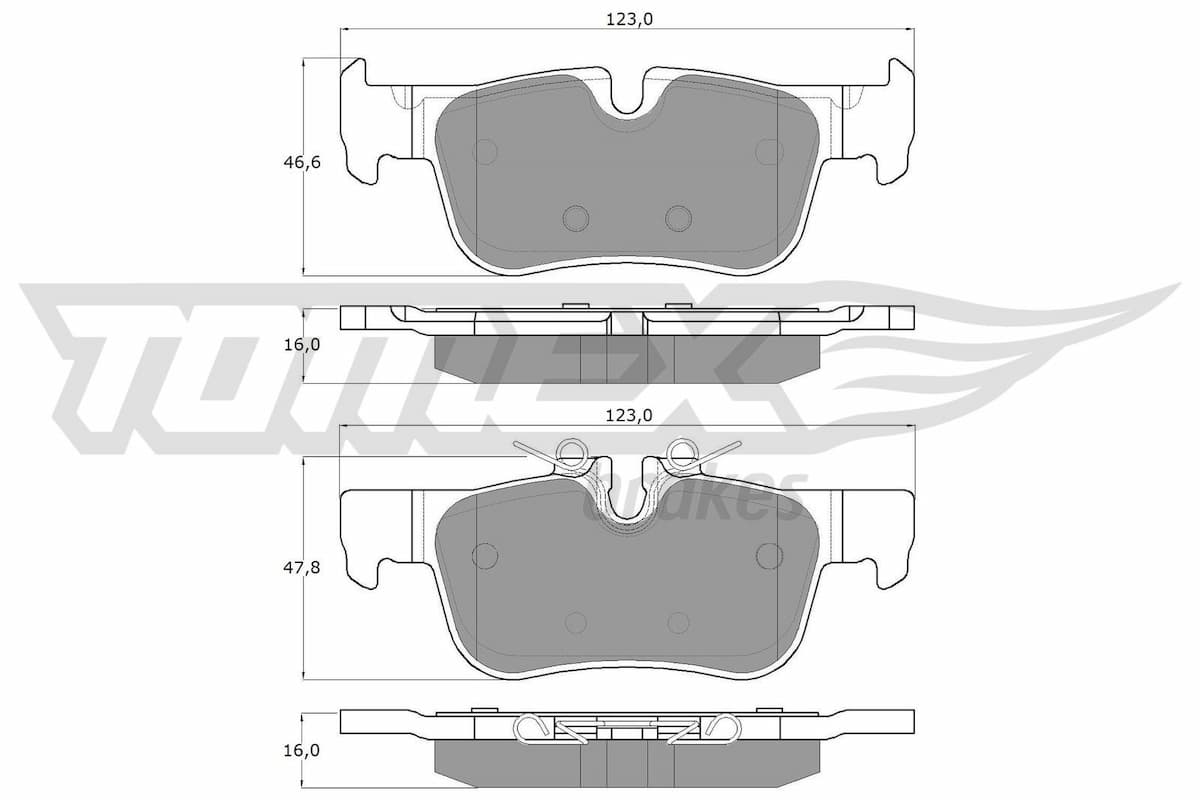 Bremžu uzliku kompl., Disku bremzes TOMEX Brakes TX 18-44 1