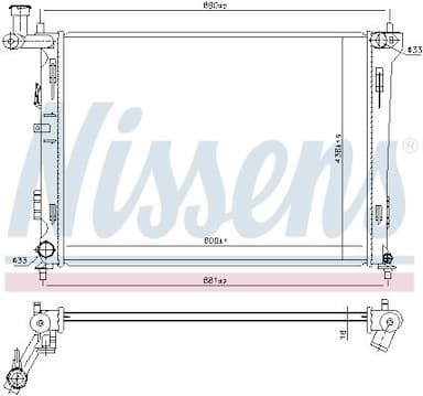 Radiators, Motora dzesēšanas sistēma NISSENS 66674 5