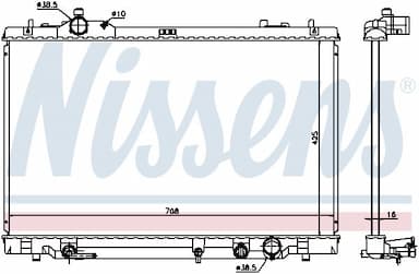 Radiators, Motora dzesēšanas sistēma NISSENS 646819 2