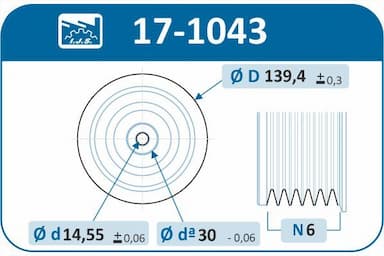 Piedziņas skriemelis, Kloķvārpsta IJS GROUP 17-1043 2