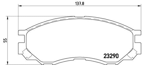 Bremžu uzliku kompl., Disku bremzes BREMBO P 54 020 1