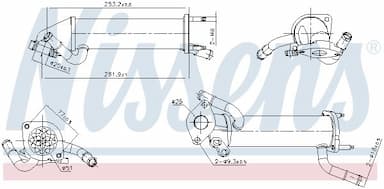 Radiators, Izplūdes gāzu recirkulācija NISSENS 989449 1