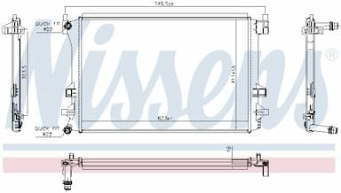 Radiators, Motora dzesēšanas sistēma NISSENS 606910 5