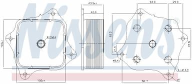 Eļļas radiators, Motoreļļa NISSENS 91421 1