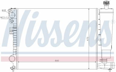 Radiators, Motora dzesēšanas sistēma NISSENS 61396 5