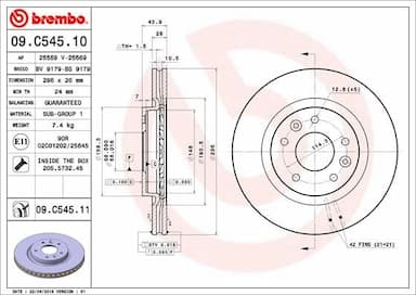 Bremžu diski BREMBO 09.C545.11 1