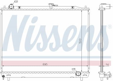 Radiators, Motora dzesēšanas sistēma NISSENS 628962 5