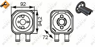 Eļļas radiators, Motoreļļa NRF 31179 5