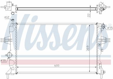 Radiators, Motora dzesēšanas sistēma NISSENS 630041 6