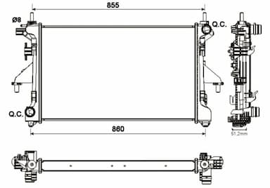 Radiators, Motora dzesēšanas sistēma NRF 54204 4