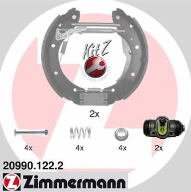 Bremžu loku komplekts ZIMMERMANN 20990.122.2 1