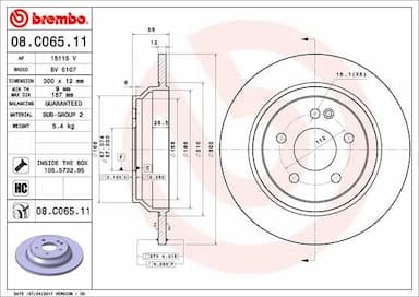 Bremžu diski BREMBO 08.C065.11 1