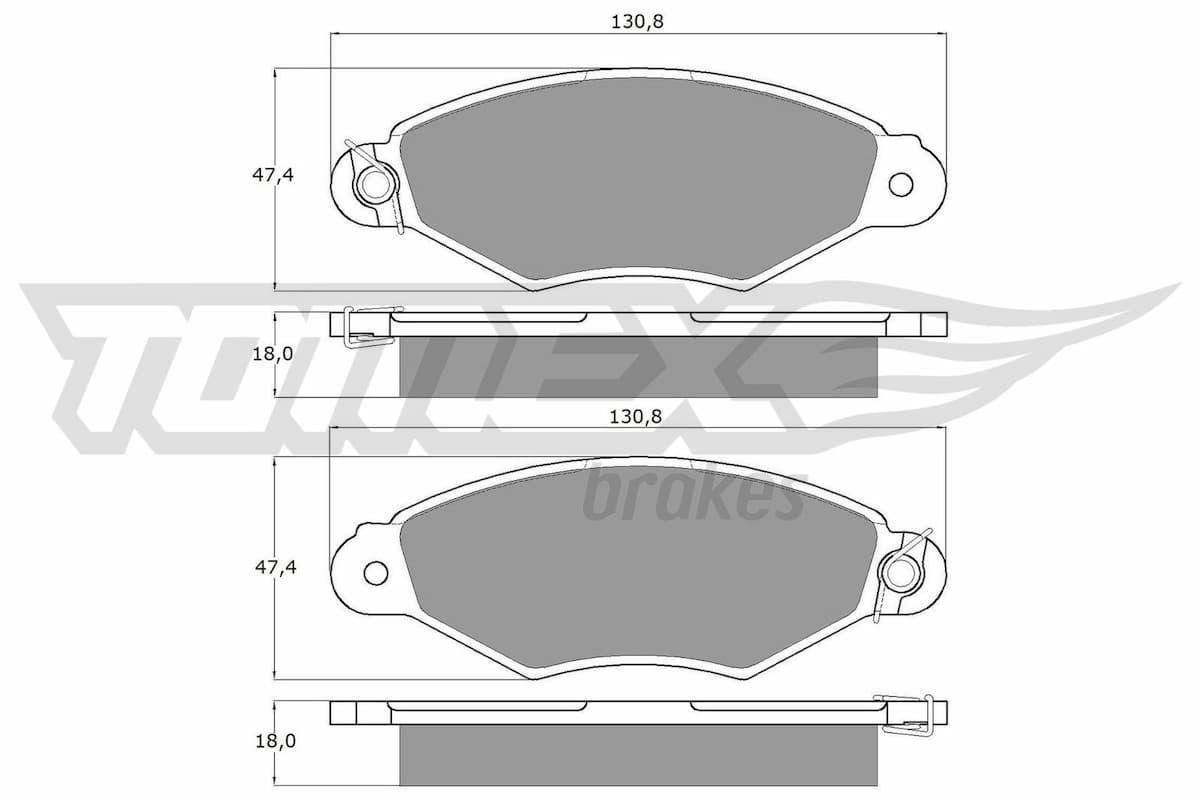 Bremžu uzliku kompl., Disku bremzes TOMEX Brakes TX 11-75 1