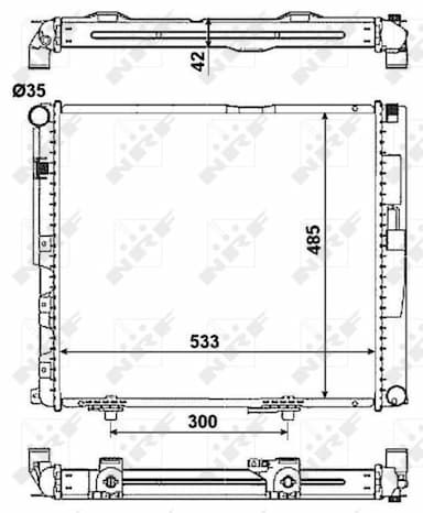 Radiators, Motora dzesēšanas sistēma NRF 516572 5