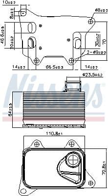 Eļļas radiators, Motoreļļa NISSENS 90914 6