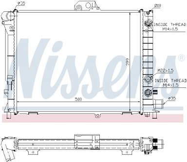 Radiators, Motora dzesēšanas sistēma NISSENS 64033A 6