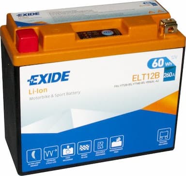 Startera akumulatoru baterija EXIDE ELT12B 1