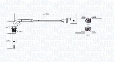 Devējs, Izplūdes gāzu temperatūra MAGNETI MARELLI 172000171010 2