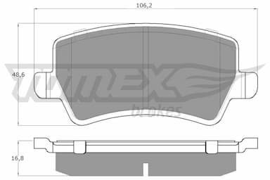 Bremžu uzliku kompl., Disku bremzes TOMEX Brakes TX 14-85 1