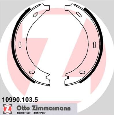 Bremžu loku kompl., Stāvbremze ZIMMERMANN 10990.103.5 1