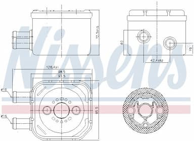 Eļļas radiators, Motoreļļa NISSENS 90652 5