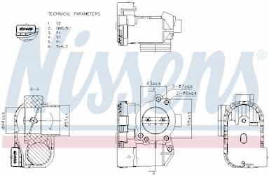 Droseļvārsta pievada stiprinājums NISSENS 955112 6