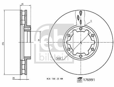 Bremžu diski FEBI BILSTEIN 176991 3