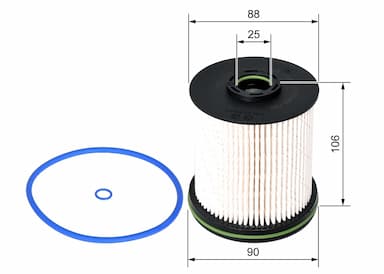 Degvielas filtrs BOSCH F 026 402 795 5