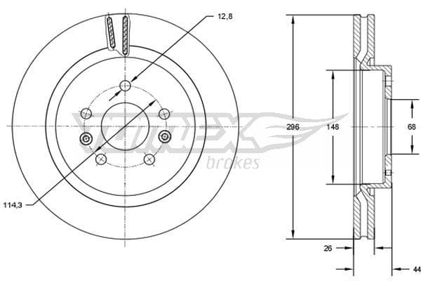 Bremžu diski TOMEX Brakes TX 72-99 1