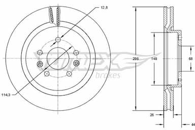 Bremžu diski TOMEX Brakes TX 72-99 1