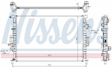 Radiators, Motora dzesēšanas sistēma NISSENS 66857 5