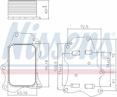 Eļļas radiators, Motoreļļa NISSENS 91234 5