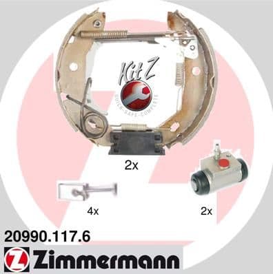 Bremžu loku komplekts ZIMMERMANN 20990.117.6 1