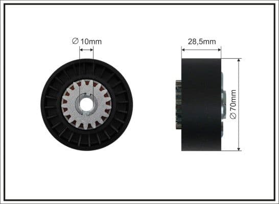 Spriegotājrullītis, Ķīļrievu siksna CAFFARO 340-68 1