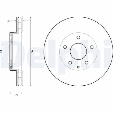 Bremžu diski DELPHI BG4712C 1