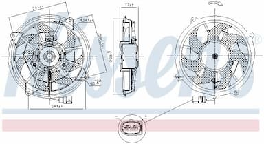 Ventilators, Motora dzesēšanas sistēma NISSENS 85909 6