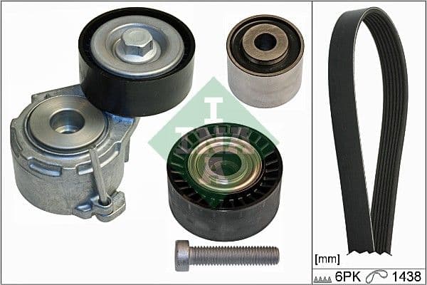 Ķīļrievu siksnu komplekts Schaeffler INA 529 0107 10 1