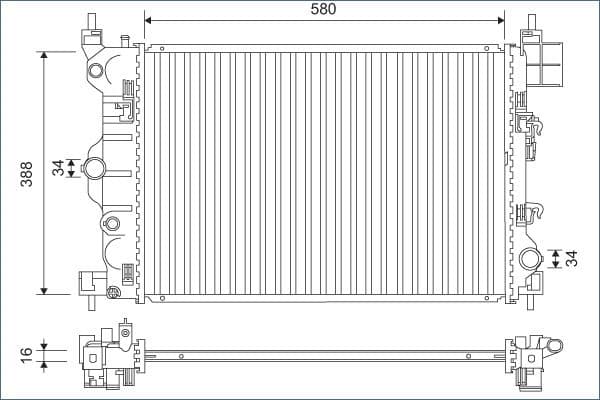 Radiators, Motora dzesēšanas sistēma VALEO 701171 1