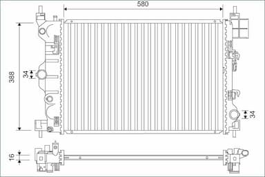 Radiators, Motora dzesēšanas sistēma VALEO 701171 1