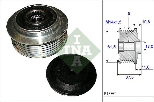 Ģeneratora brīvgaitas mehānisms Schaeffler INA 535 0107 10 1