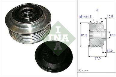 Ģeneratora brīvgaitas mehānisms Schaeffler INA 535 0107 10 1