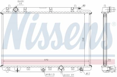 Radiators, Motora dzesēšanas sistēma NISSENS 68602A 6